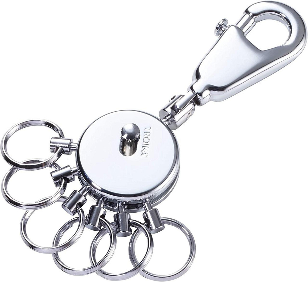 Брелок быстросъемный Troika с 6 сменными кольцами Хром Винница - изображение 1