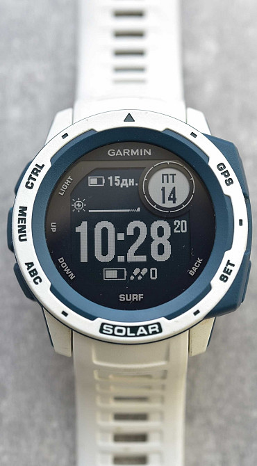 Смарт-Часи Garmin Instinct Solar White Surf GPS компас. Київ - фото 8