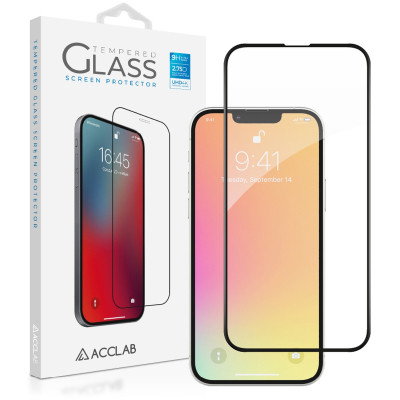 Стекло защитное ACCLAB Full Glue ESD Apple Iphone 13/13 Pro Black (1283126542527) Винница - изображение 1