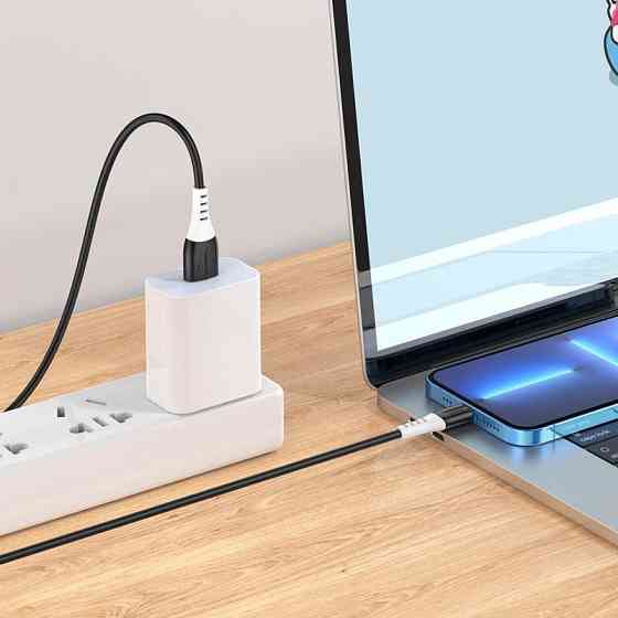 Кабель HOCO X82 USB - iP 2.4A, 1m, silicone, silicone connectors, Black 6931474768537 Одесса
