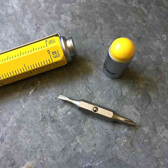 Ручка Troika Construction liliput з лінійкою та стілусом, жовтий Рівне