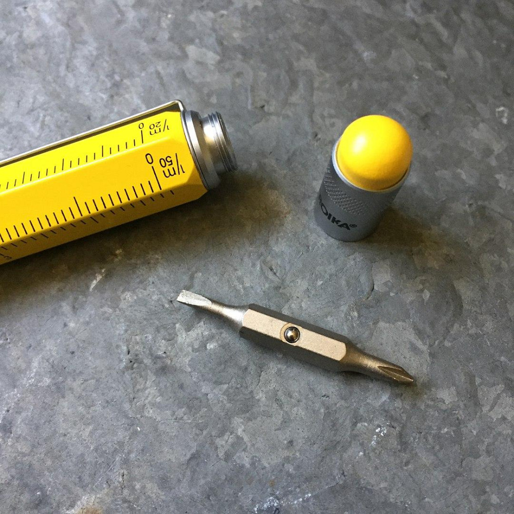 Ручка Troika Construction liliput з лінійкою та стілусом, жовтий Рівне - фото 2