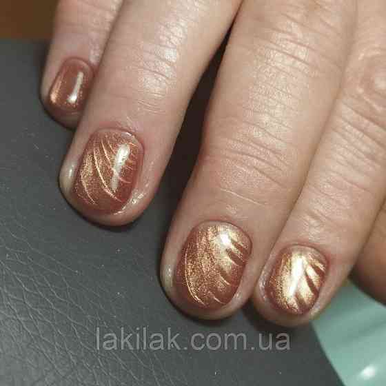 Гель-лак для нігтів Bee Nails 26D котяче око 19 (рожеве золото) 8мл Херсон