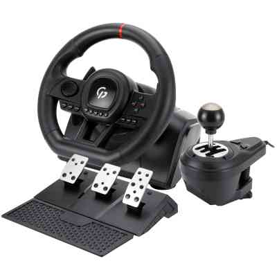Руль GamePro RW038PM з педалями та коробкою передач PC/XBOX360/XBOXONE/SWITCH/PS3/PS4 (RW038PM) Винница