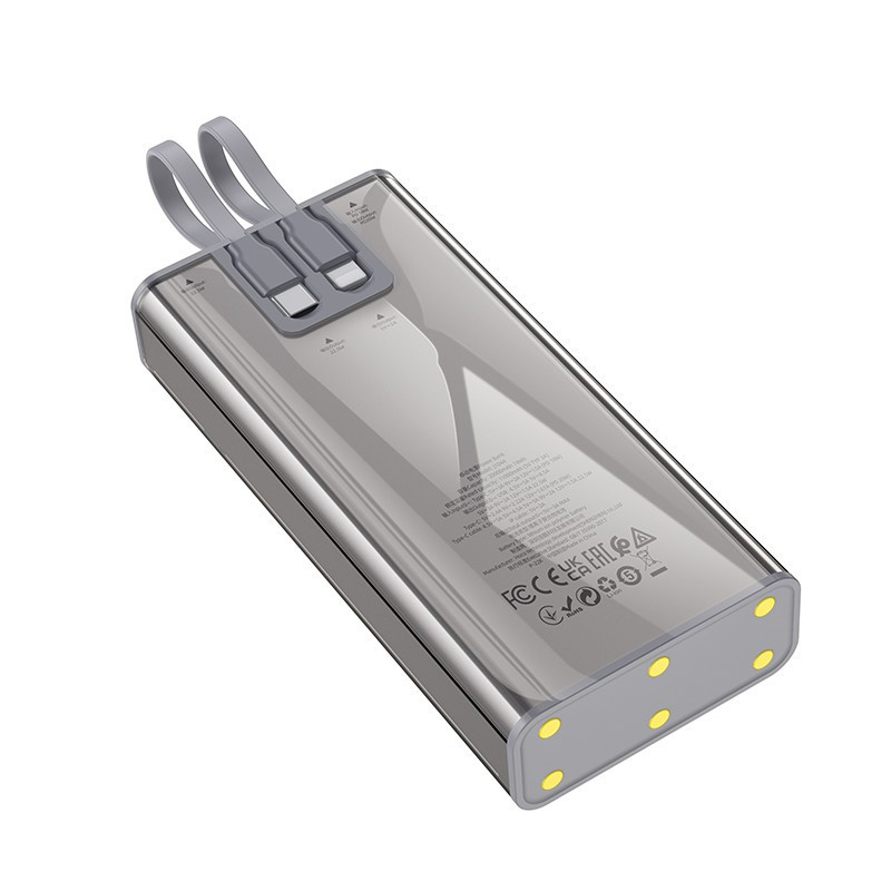 Павербанк 20000 mAh HOCO J104A Discovery edition 22.5W быстрая зарядка встроенный кабель power bank повербанк Одесса - изображение 7