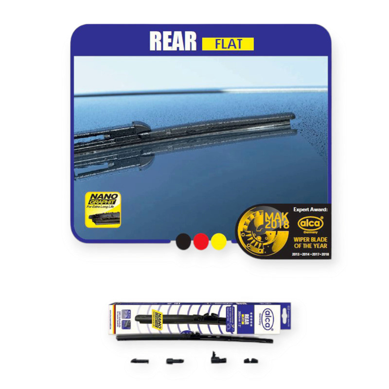 Щітка заднього alca/heyner безкаркасна flat rear 400мм (+ 5 адап.) двірника Мукачево - фото 1