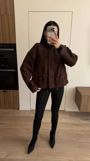 Женская замшевая куртка с талией Одесса - изображение 12