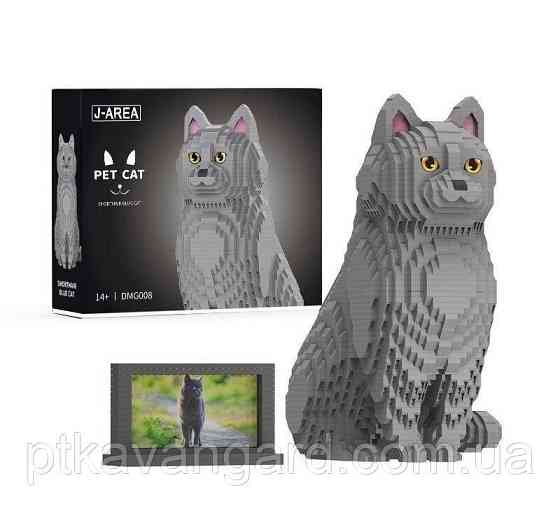 Конструктор британський кіт сірий із рамкою 2903 деталей DMG 008 J-AREA Pet Cat Хмельницький