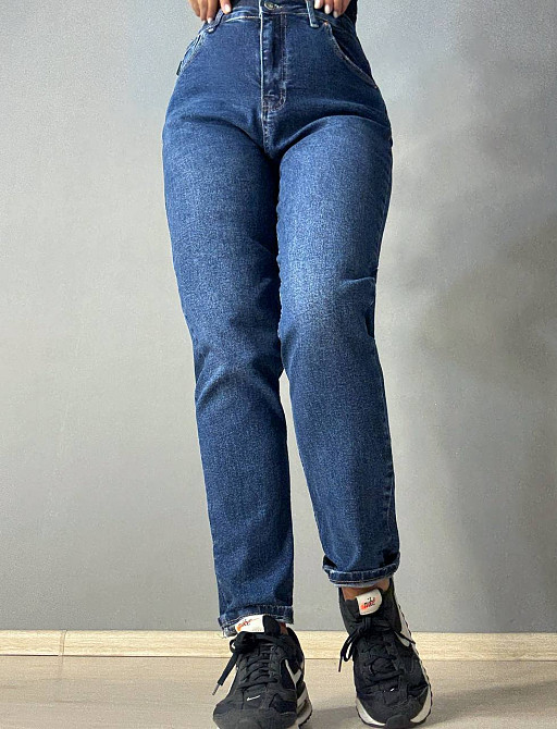 Джинси жіночі Mikaletta 13102 MOM comfort стрейч сині, синій, З6, 36, 94 см, 121 см Київ - фото 17