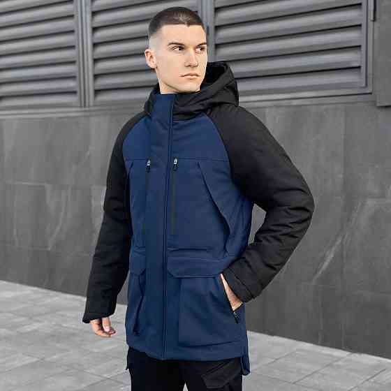 Парка чоловіча зимова з капюшоном Pobedov Seniora Udacha Gray Київ