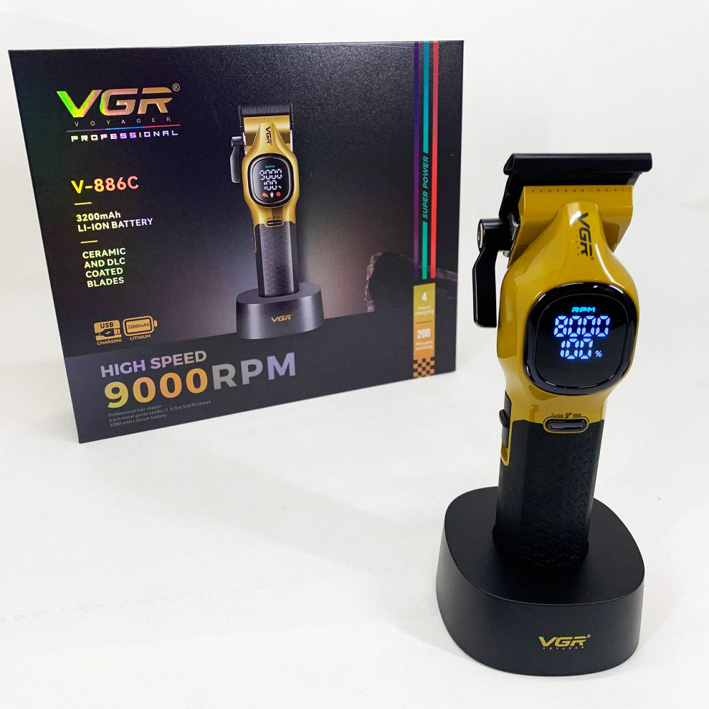 Машинка для стрижки аккумуляторная VGR V-886C GOLD QL-38 Львов - изображение 19