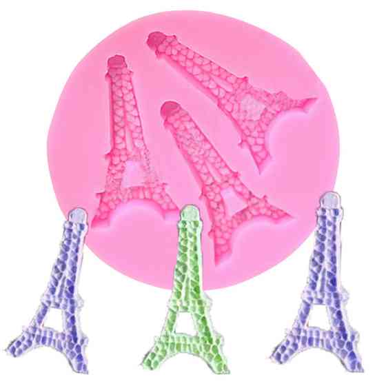 Молд силиконовый Эйфелева башня 65 мм розовый Киев