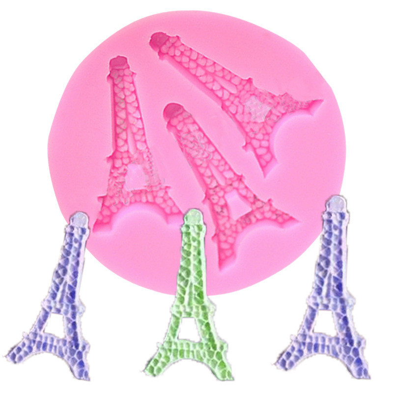 Молд силиконовый Эйфелева башня 65 мм розовый Киев - изображение 5