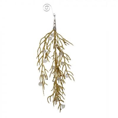 Декоративная ветвь Novogod`ko Бриллиант 21 см Золото (974888) Винница - изображение 1