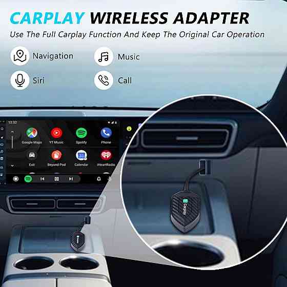 CarPlay бездротовий адаптер Android Auto, Карплей для перетворення дротого на бездротовий для авто з Київ