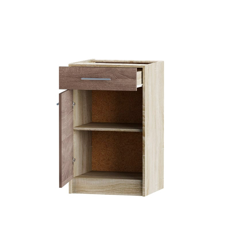 Кухонний модуль нижній з шухлядою Еверест Еко 500 дуб сонома/трюфель (без стільниці) 50х46х82 см (DTM-2792) Дніпро - фото 3