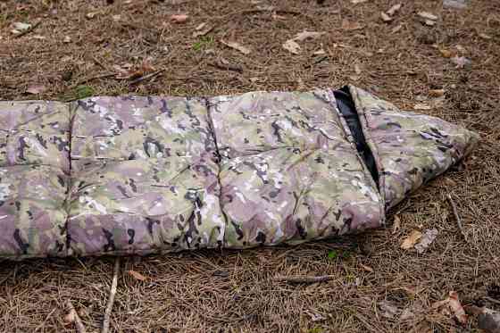 Водонепронекнй спальний мішок мультикам 220*90 см з капюшоном на флісі 2в1 зимовий спальник для військовослужбовців   WAR Львів