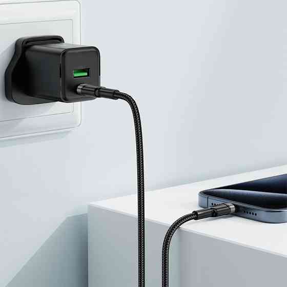 Кабель USB 2.0 Type-C M-M, 1.2 м, 60W aluminum alloy Black, C22-03 Acefast Вінниця