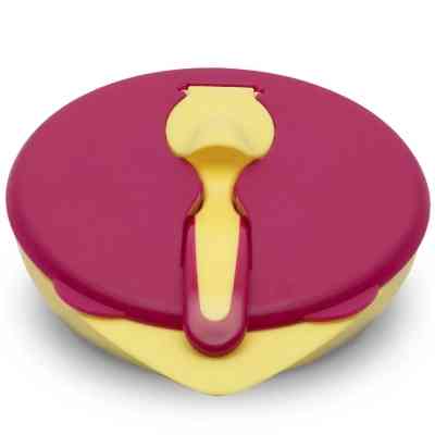 Набір дитячого посуду Baboo тарілочка з кришкою та ложечкою червона (90424) Вінниця