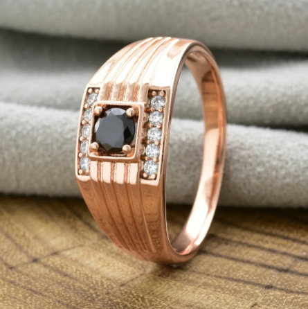 Печатка Xuping 13857 черные фианиты, позолота РО, ширина 10 мм, размер 20, вес 5,3 г, мужская Киев