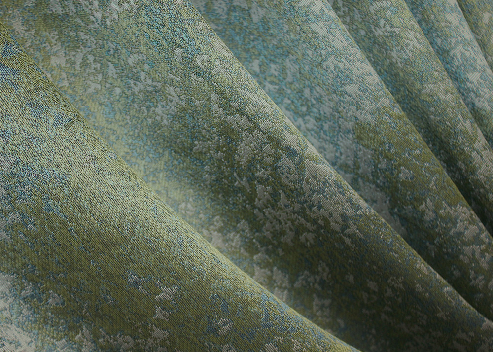 Комплект готових штор VR-Textil Мармур Al-9 № 1635ш Зелений з бірюзовим 150х290 см 2 шт (33-0479) Київ - фото 6