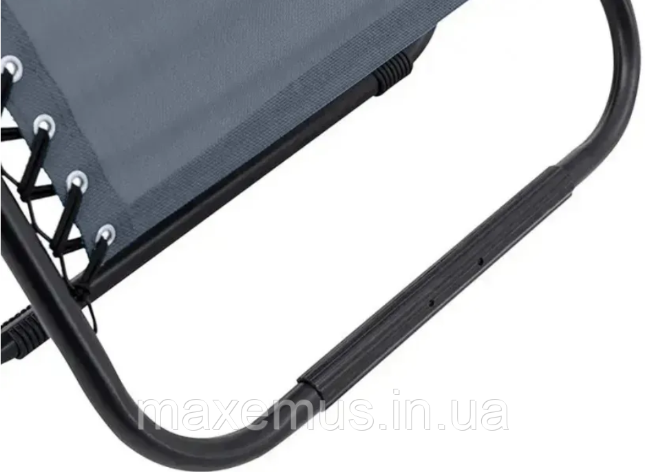 Набор шезлонгов 2 шт и столик Bonro SP167A садовые лежаки для отдыха и террасы серый Мостиська - фото 9