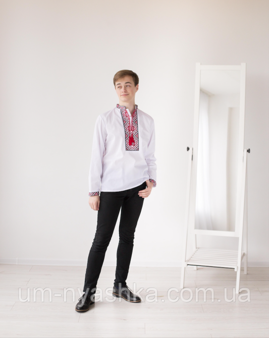 Вишиванка підліткова для хлопчика "Тарас" червона 158-176 Кривий Ріг - фото 3