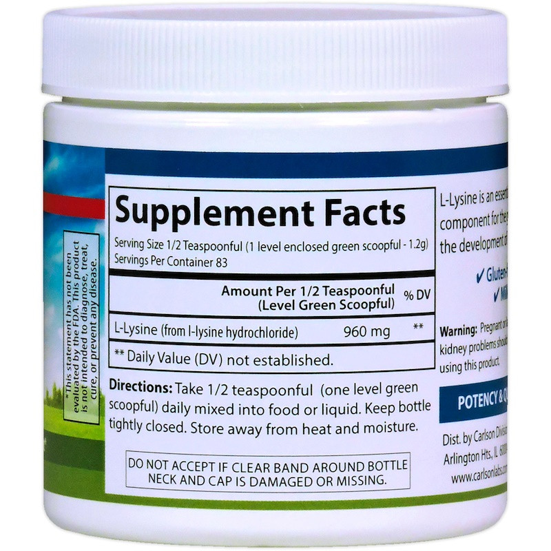 Л-Лизин (L-Lysine) 960 мг 100 г Київ - фото 2