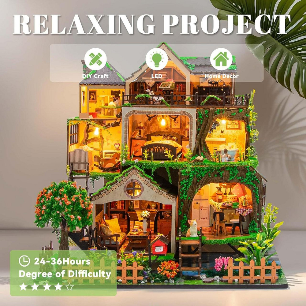 3D Румбокс DIY Fairy Tale Forest Сказочный лес + Пылезащитный купол L2501Z Киев - изображение 7