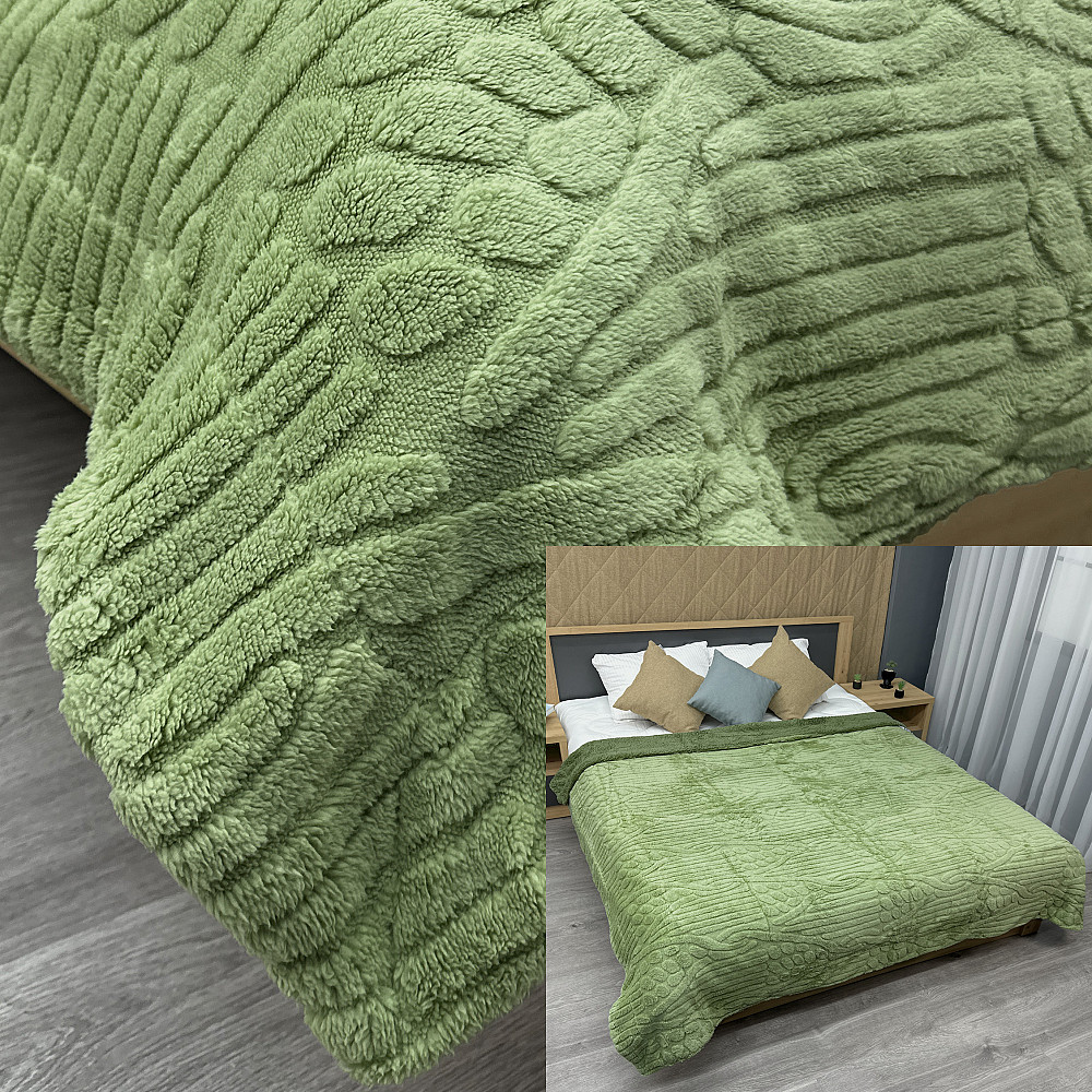 Плед 200х230 см (+-10см) на овчине 