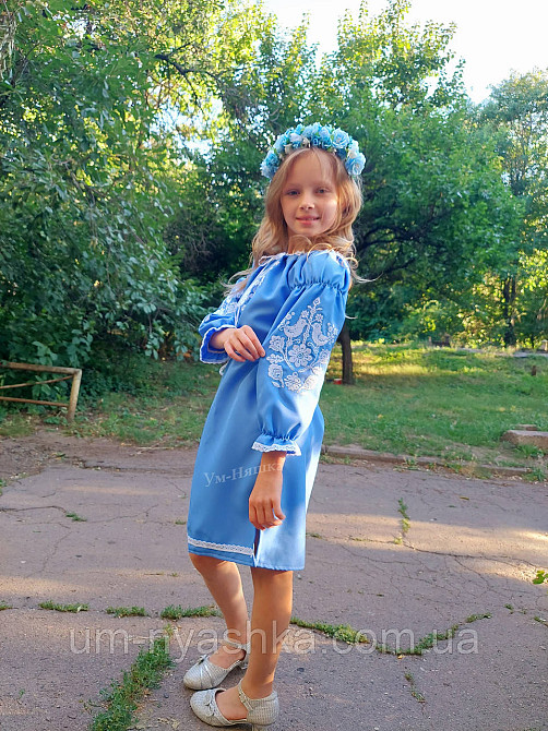 Дитяча сукня-вишинка вишите плаття "Пташечки" Кривий Ріг - фото 7