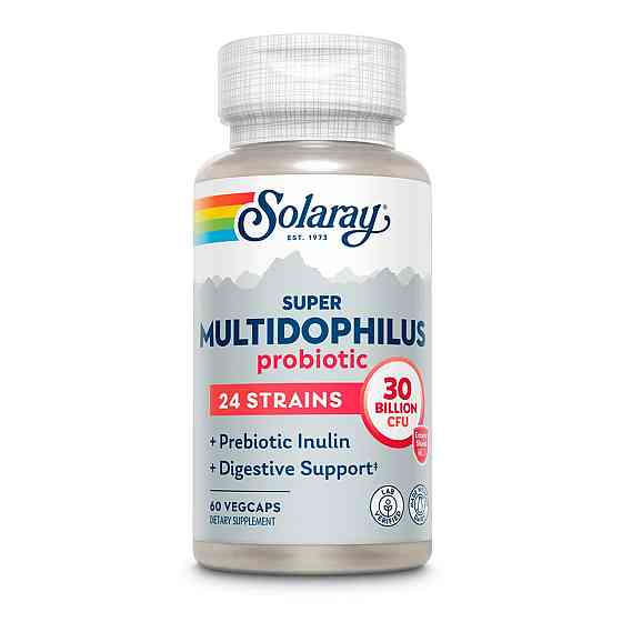 Пробіотики Super Multidophilus 24 Solaray 30 млрд КУО 60 капсул Київ