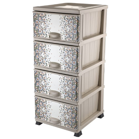 Комод пластиковый Элиф (Elif) Мозаика (Mosaic). 90х39х48. 4 секции. Одесса - изображение 1