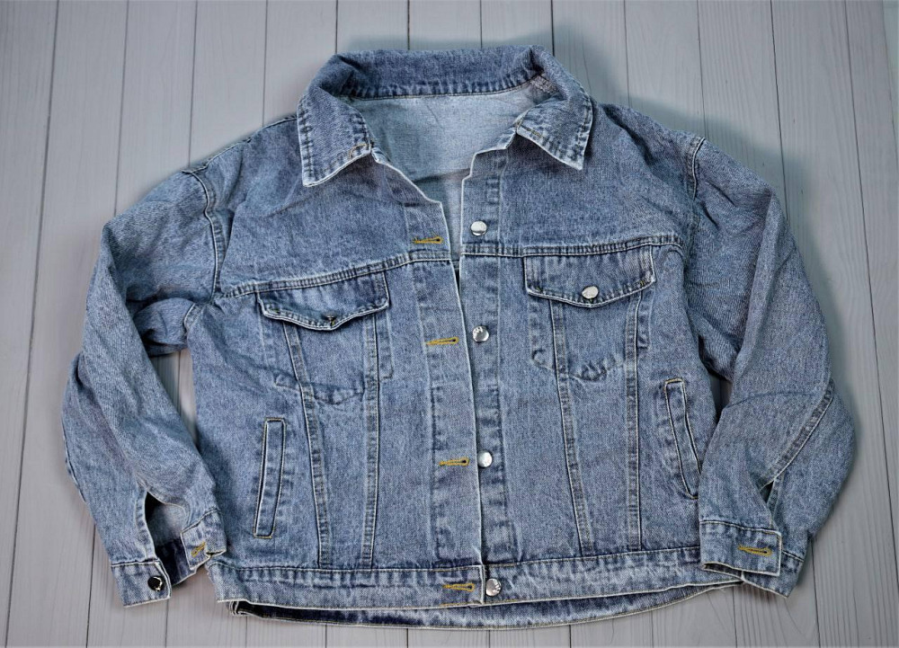 Джинсовая куртка женская оверсайз с вышивкой р 42-46 Харьков - изображение 3