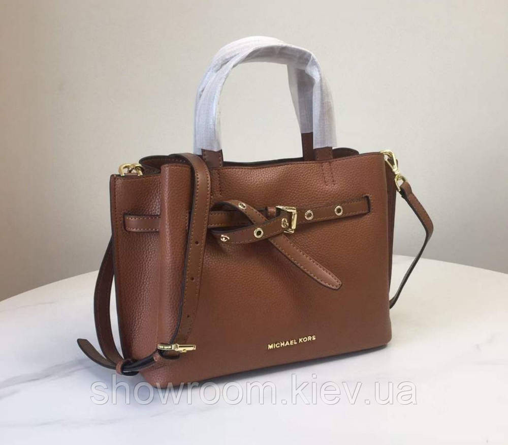 Брендова жіноча сумочка MK Emilia brown Київ - фото 2