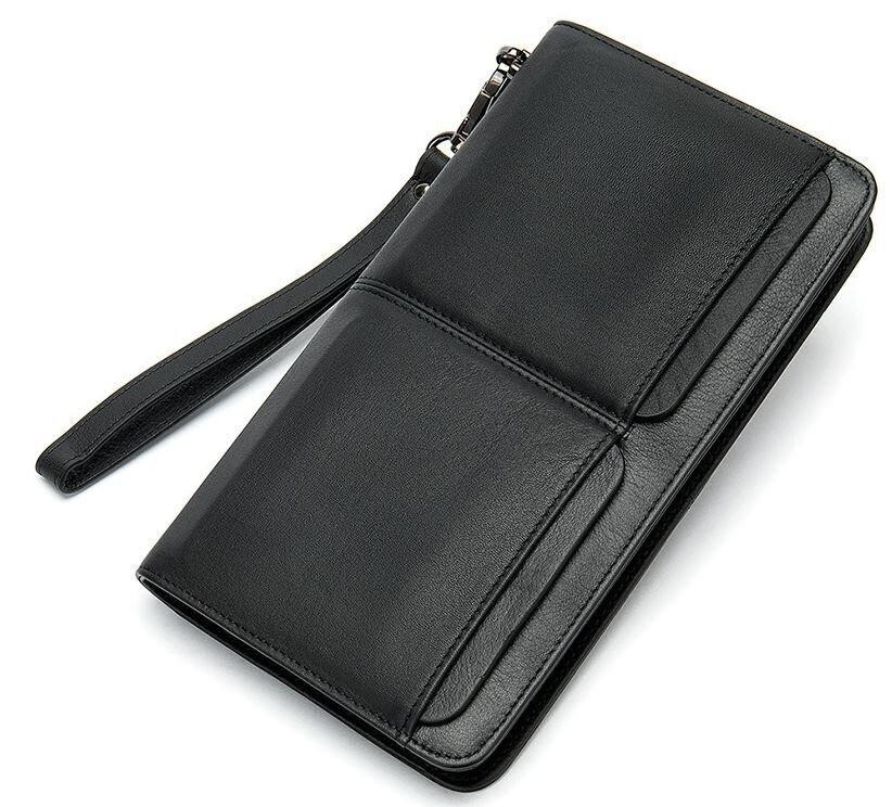 Мужской клатч-барсетка с ремешком на руку Vintage 14656 Черный Киев - изображение 5