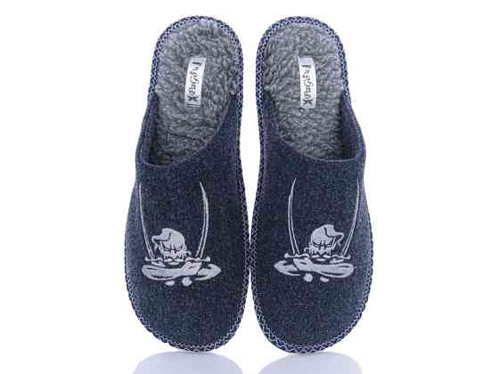Тапочки мужские синие Войлок PaGo Козак овчина 45 Одесса