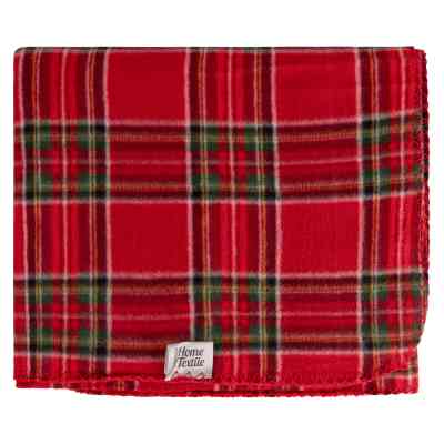 Плед Ardesto Christmas Fleece 130x160см, 100% полиэстер, клетка, красный (ART0717PB) Винница