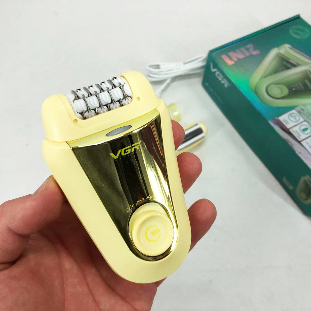 Домашняя электробритва женская GR, Эпилятор домашний аккумуляторный с насадками, Депилятор женский 3в1 LY-99 Львов - изображение 5