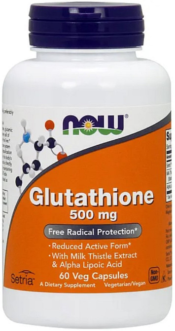 Глутатион Now Foods Glutathione 500 мг 60 вег капсул Киев - изображение 1