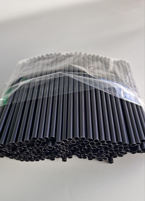 Трубочка для напоїв d4.8 12,5 см "Куля" чорна (200 шт) Харків - фото 2