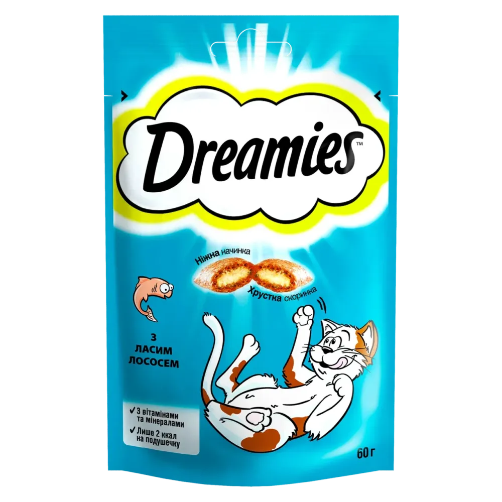 Лакомство для кошек Dreamies с лакомым лососем, 60 г Винница - изображение 1