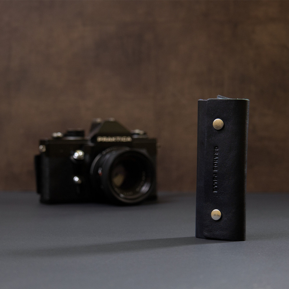 Кожаная ключница GRANDE PELLE 11352 Синяя Киев - изображение 4