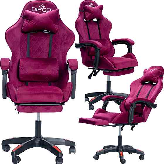 Кресло геймерское DIEGO ALCANTARA PRO Light Purple Киев