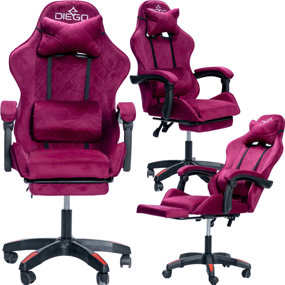 Кресло геймерское DIEGO ALCANTARA PRO Light Purple Киев - изображение 1