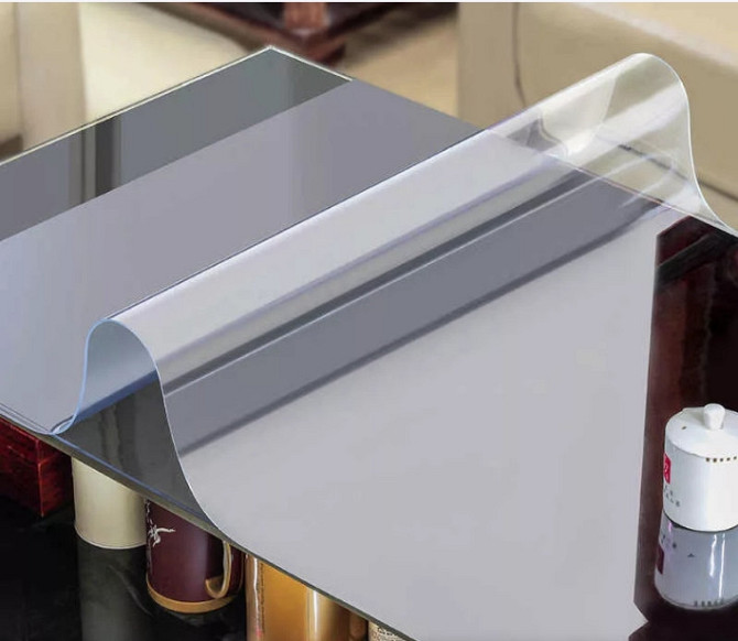 Мягкое стекло Прозрачная силиконовая скатерть на стол Soft Glass Защита для мебели 3.0х1.0м (толщина 1.5 мм) Винница - изображение 5