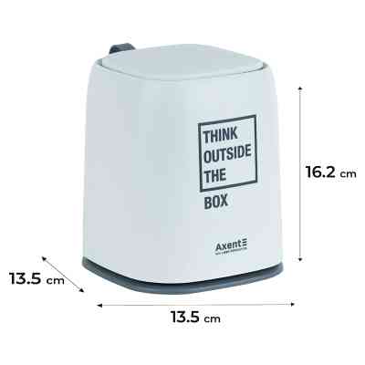 Кошик для паперів Axent Настільний контейнер для сміття, прямокутний, білий (2133-21-A) Вінниця