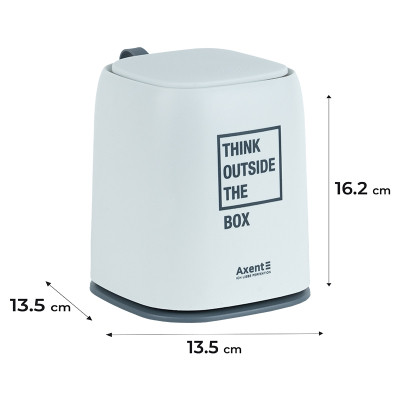 Кошик для паперів Axent Настільний контейнер для сміття, прямокутний, білий (2133-21-A) Вінниця - фото 3