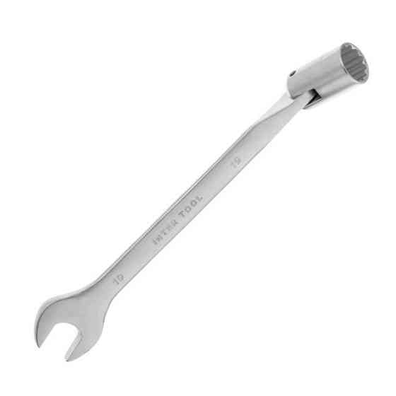 Ключ рожково-накидний, шарнірний, 19 мм,, Cr-V, покриття: сатин-хром INTERTOOL XT-1419 Київ