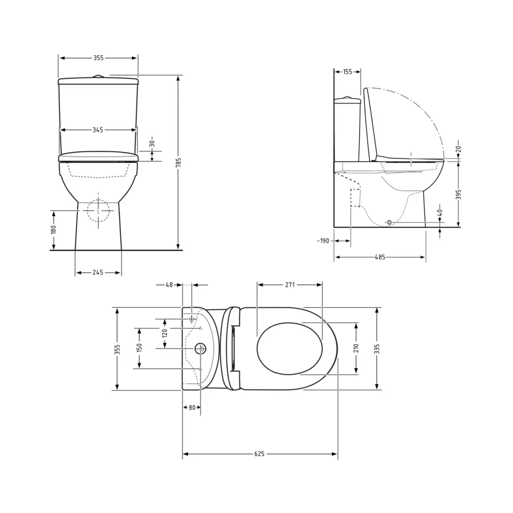 Унітаз підлоговий Qtap Leo Ultra Quiet 620×355×790 мм із сидінням Soft-close, White QTLEO27W49261 Київ - фото 14